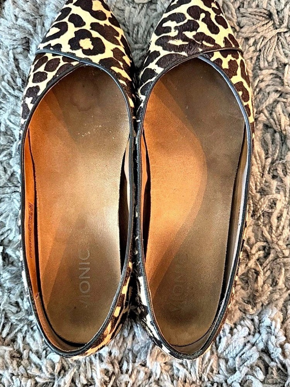 Vionic Caballo Pointed Toe Flat Leopard Print Flats US 9